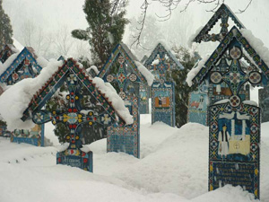 The Merry Cemetery in winter time